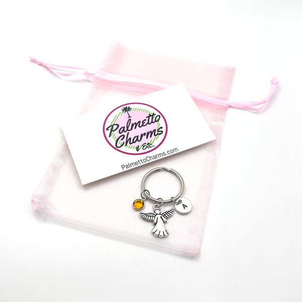 Your Guardian Angel Keychain will arrive ready for gift giving.