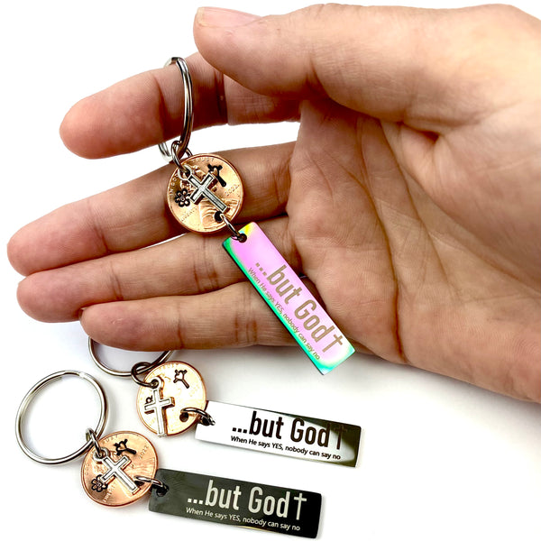 Choose a gift for family or friends that reminds them to lean on the Lord with a hand stamped cross on a penny.