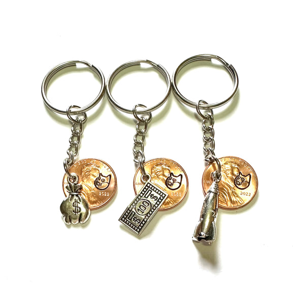 Dogecoin Lucky Penny Keychain
