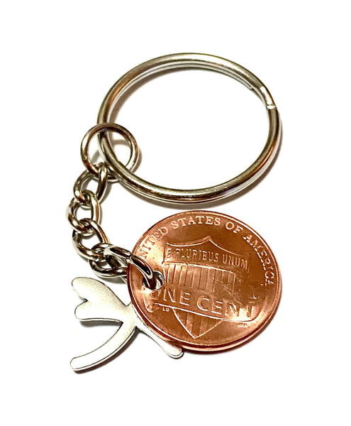 We hand stamp your dragonfly penny with care so that it will bring you a smile and maybe some good luck too! This Lucky Penny Keychain is a great addition to your car keys.