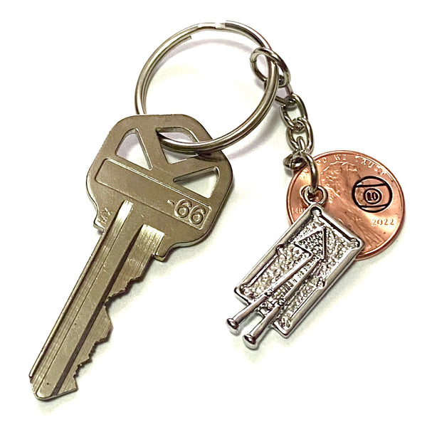 A perfect way to organize your keys is with a hand stamped design and Lucky Penny Keychain charm from Palmetto Charms & Etc.