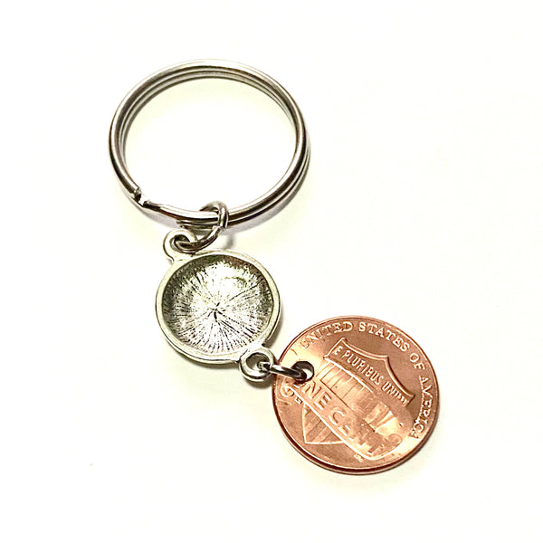 Volleyball Charm Lucky Penny Keychain