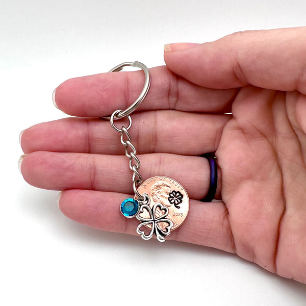 Organize your keys with a 3 inch lucky penny keychain from Palmetto Charms.