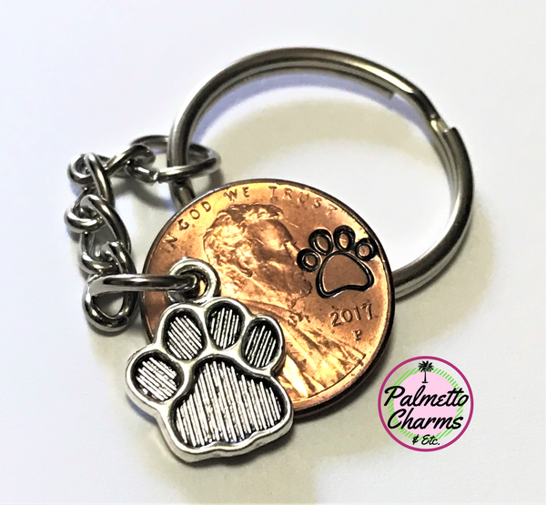 Palmetto Charms shares the love for your pet with this Lucky Penny Keychain!