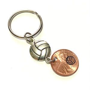 A Volleyball Lucky Penny Keychain by Palmetto Charms & Etc. is the perfect way to share your love of the game with the world!